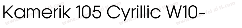 Kamerik 105 Cyrillic W10字体转换